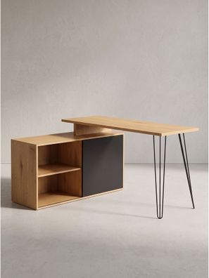 Schreibtisch MDF mit Ablagen Eckig Modern - Bradano Kadima