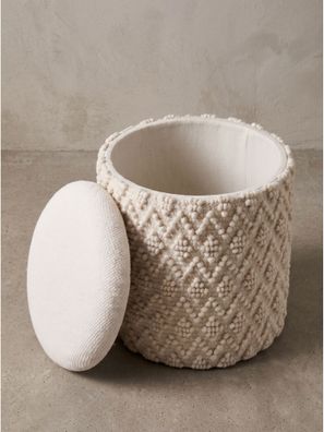 Sitzhocker Stoff mit Textilbezug mit Noppenstruktur Boho - RHONE Kadima