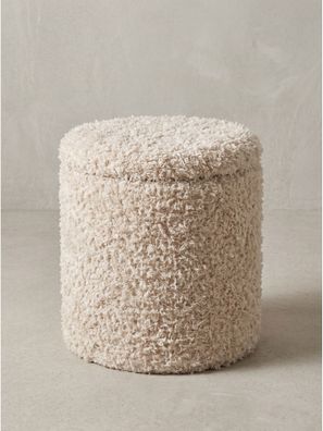 Sitzhocker Stoff mit Textilbezug Boho Beige - RHONE Kadima