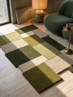 Wollteppich geometrisch maschinell getuftet Kurzflor - Hallein Kadima Design