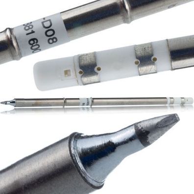 Rosfix Lötspitze T12-D0.8 – Integrierte Heizung | Kompatibel mit T12 Stationen