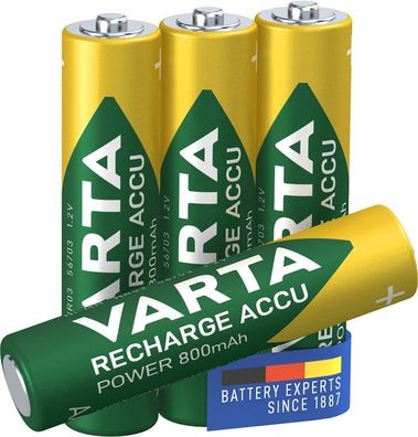 Varta 56703101404 1x4 Rechargeable Accu AAA Ready2Use NiMH 800 mAH Micro(PL)