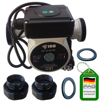 Hocheffiziente Umwälzpumpe Heizungspumpe IBO 32-80/180 3 Stufig Warmwasser Heizung