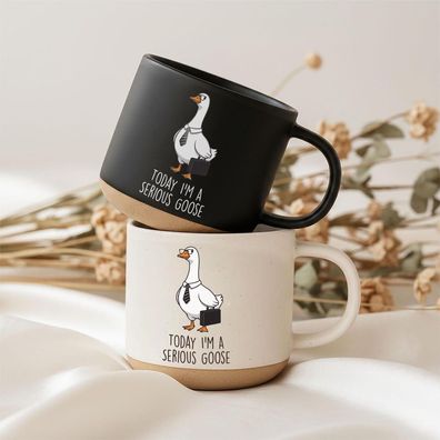 Funny Goose Tasse Today I'm A Serious Goose Büro Humor Kollegen Weihnachtsgeschenk