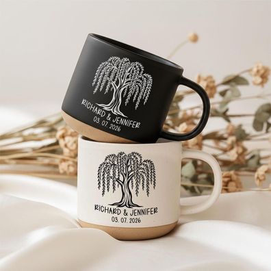 Willow Tree Tasse Personalisiert mit Namen Trauerweide 9. Hochzeitstag Ehefrau