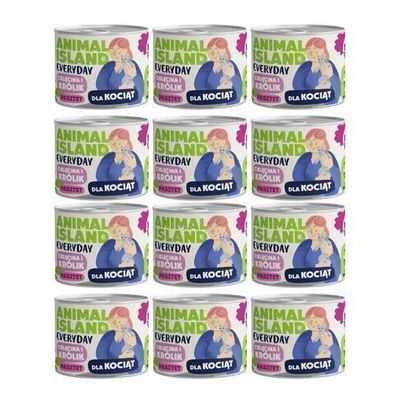 ANIMAL ISLAND Kalb-/Kaninchenfleisch für Kätzchen 12 x 185 g