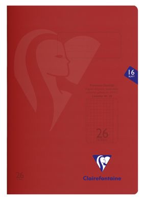Clairefontaine S'coolbook A4 Lin. 26 rot 16BL