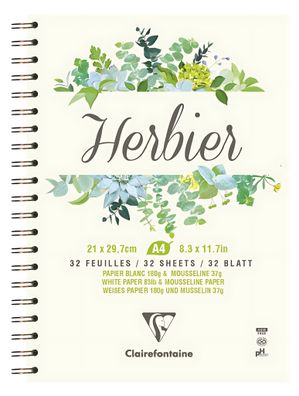 Clairefontaine Herbarium spir Din A4 180g 32Bl
