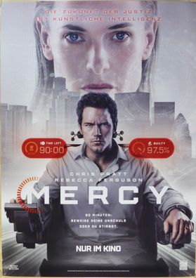 Mercy - Original Kinoplakat A0 - Chris Pratt, Rebecca Ferguson - Filmposter