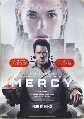 Mercy - Original Kinoplakat A1 - Chris Pratt, Rebecca Ferguson - Filmposter