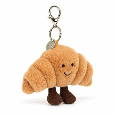 Jellycat Amuseables Croissant Taschenanhaenger goldbrauner Pluesch-Anhaenger