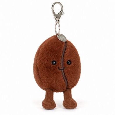 Jellycat Amuseables Coffee Bean Taschenanhaenger braune Pluesch-Kaffeebohne
