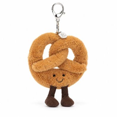 Jellycat Amuseables Pretzel Taschenanhänger goldbraune Plüsch-Brezel