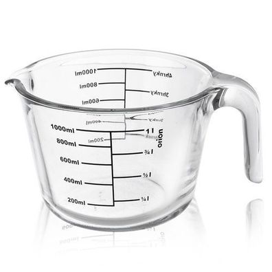 Glasmessbecher für die Küche, 1 l