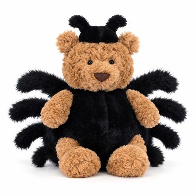 Jellycat Bartholomew Bear „Spider“ brauner Plüschbär im Spinnenkostüm