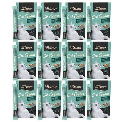 MIAMOR CAT Cremige Katzenleckerei Creme-Pasta mit Geflügel 72 x 15 g