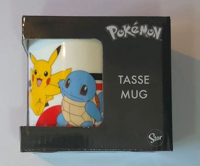 Pokemon Keramiktasse Pikachu Schiggy 325ml Stor OVP Geschenkbox Neu