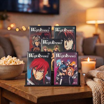Weißkreuz Vol. 1-5 DVD komplette Serie 25 Episoden Anime Action OmU Weiss Kreuz