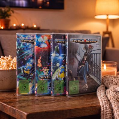 Space Dandy Vol. 1-4 DVD Set Staffel 1 komplett Folge 1-13 Anime Sci-Fi Kazé Neu