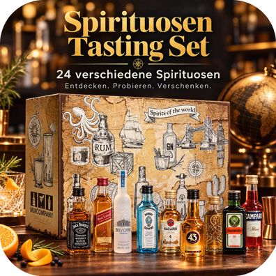 Spirituosen Adventskalender 2026 Set mit 24 Miniaturen