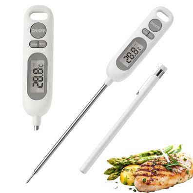 Digitales Küchenthermometer, Fleischthermometer Farbe Weiß