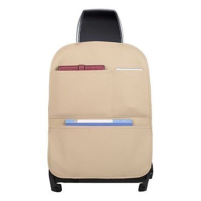 Autositz-Rückenlehnen-Organizer, Sitzbezug, beige