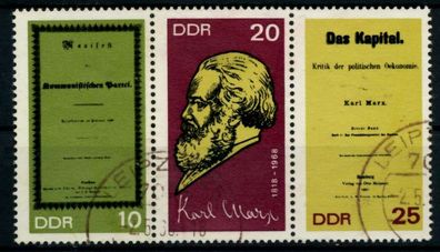 DDR Zusammendruck Nr WZd195 gestempelt 3ER STR X8D0B76