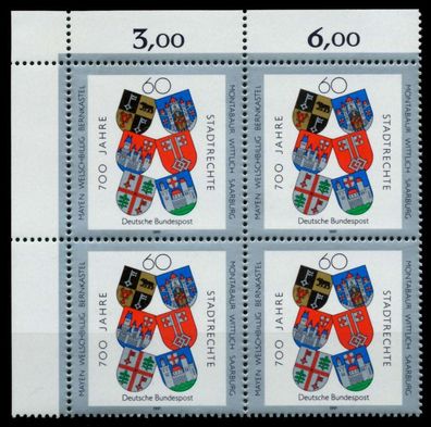 BRD 1991 Nr 1528 postfrisch Viererblock ECKE-OLI X76CE02