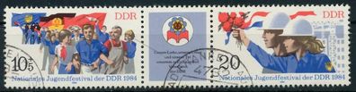 DDR Zusammendruck Nr WZd589 gestempelt 3ER STR X1884E6