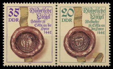 DDR Zusammendruck Nr WZd603 postfrisch WAAGR PAAR SC4970E