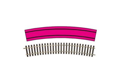 Lenz 45021.1 16 x Gleis gebogen R1=914,4mm 22,5° 1/16 Spur 0