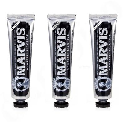 MARVIS Amarelli Licorice Zahnpasta + Xylitol 3x 85 ml