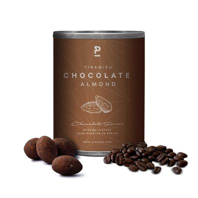 P-STASH Mandel Dunkle Schokolade Tiramisu, Edle Mandeln geröstet 60g, fettfreie