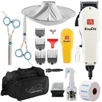 Friseur-Set mit Haarschere, Modellierschere & Haarschneidemaschine