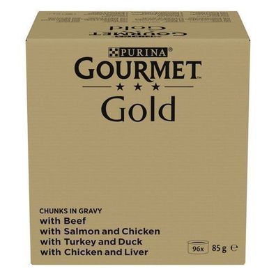 PURINA Gourmet GOLD Fleischstücke in Sauce 96 x 85 g