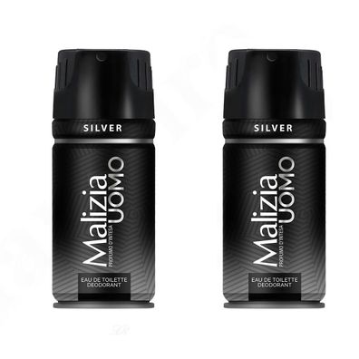 Malizia UOMO SILVER - deodorant EdT 2x 150ml