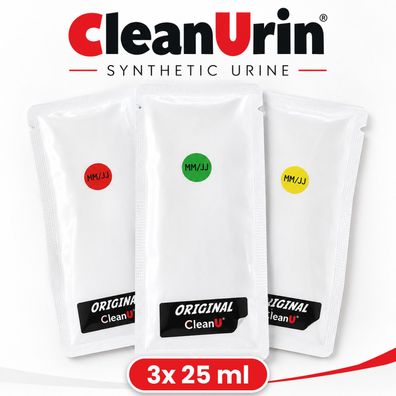 3x 25 ml original CleanU Clean Urin künstlicher synthetischer fake Urin * Bestpreis *