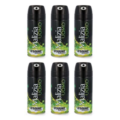 Malizia UOMO Sound deodorant deo 6x 100 ml for men
