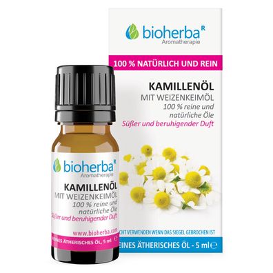 Bioherba Kamillenöl mit Weizenkeimöl 100?% Reine und Natürliche Öle