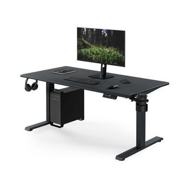 Ergonomischer, höhenverstellbarer Schreibtisch in Anthrazit: 140 x 70 cm: ARIA