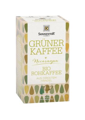 3x Sonnentor Grüner Kaffee, Doppelkammerbeutel 54g