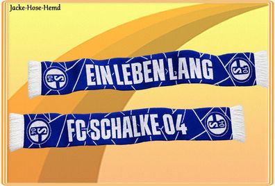 FC Schalke 04 Fanartikel Schal Fanschal Blau Ein Leben lang Gr: 150x17cm NEU