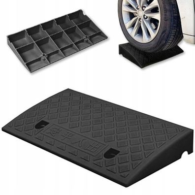Schwarze Bordsteinrampe (8 cm) - robuste Auffahrhilfe