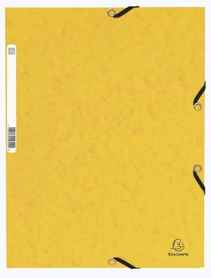 Exacompta 55309E Sammelmappe (mit Gummizug und 3 Klappen aus Manila Karton 355 g, für