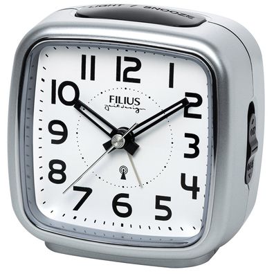 Filius Funk-Wecker Silberfarben/Schwarz 0607-19