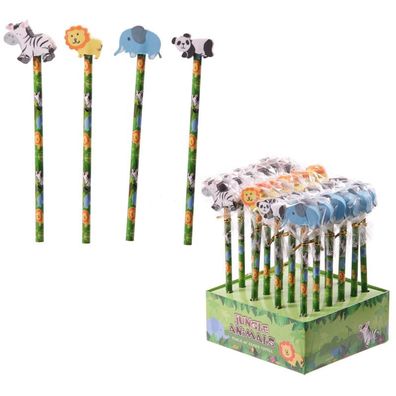 Dschungeltiere Bleistift mit Radiergummi (pro Stück)