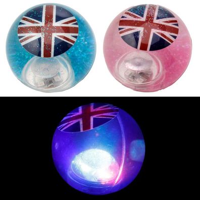 Britische Flagge Blinkender Glitzer Flummi (pro Stück)