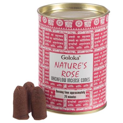 Goloka Backflow Rückfluss Rose der Natur Räucherkegel (pro Verpackung)