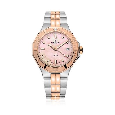 Edox - 53020 357RM ROR - Armbanduhr - Damen - Quarz - Delfin Diver Date Lady