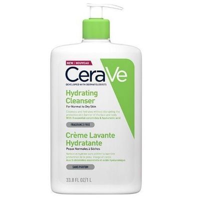 CeraVe Hydratisierende Reinigungsmilch für Normale bis Trockene Haut, 1000 ml